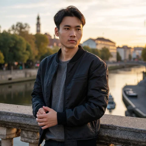 AI dating photo of Asian man