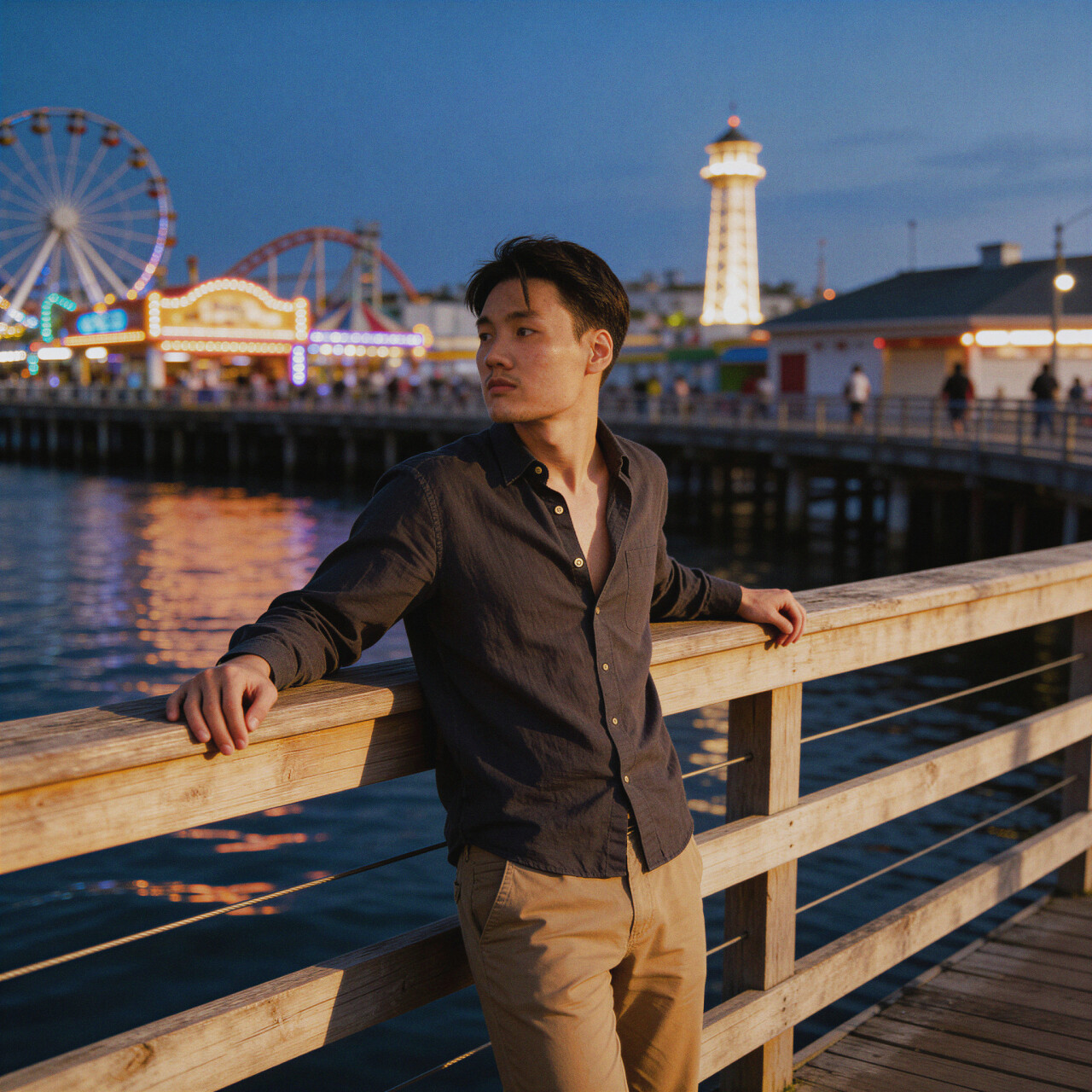 AI-generated dating photo of man at lifestyle moment