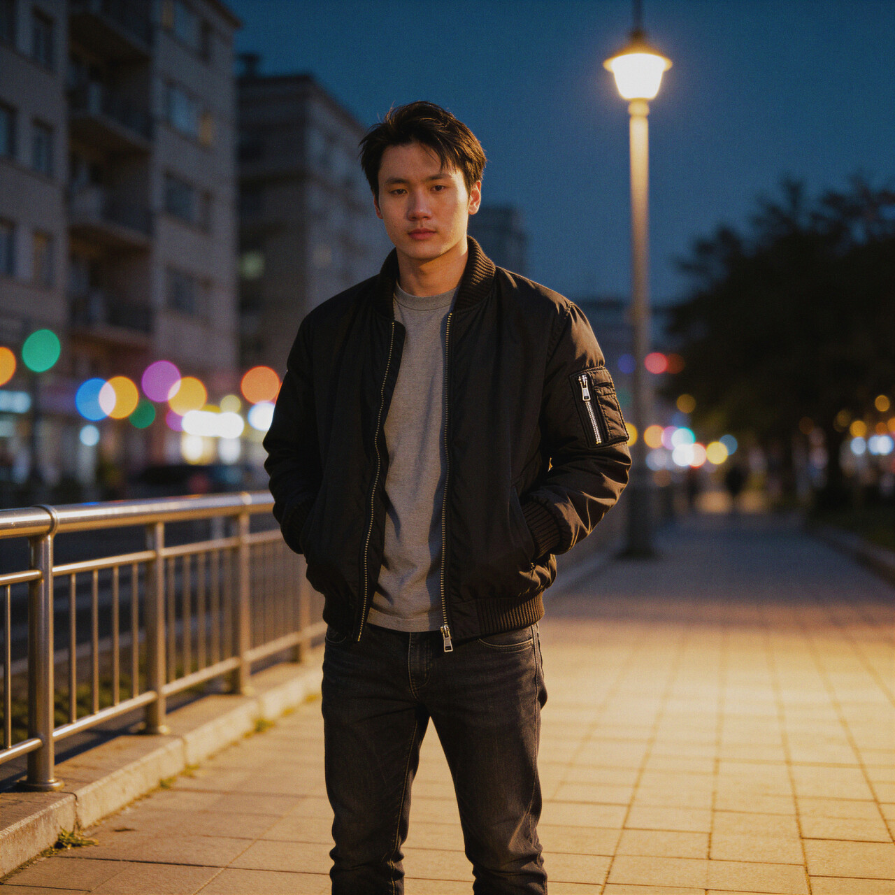 AI dating photo of man in candid scene
